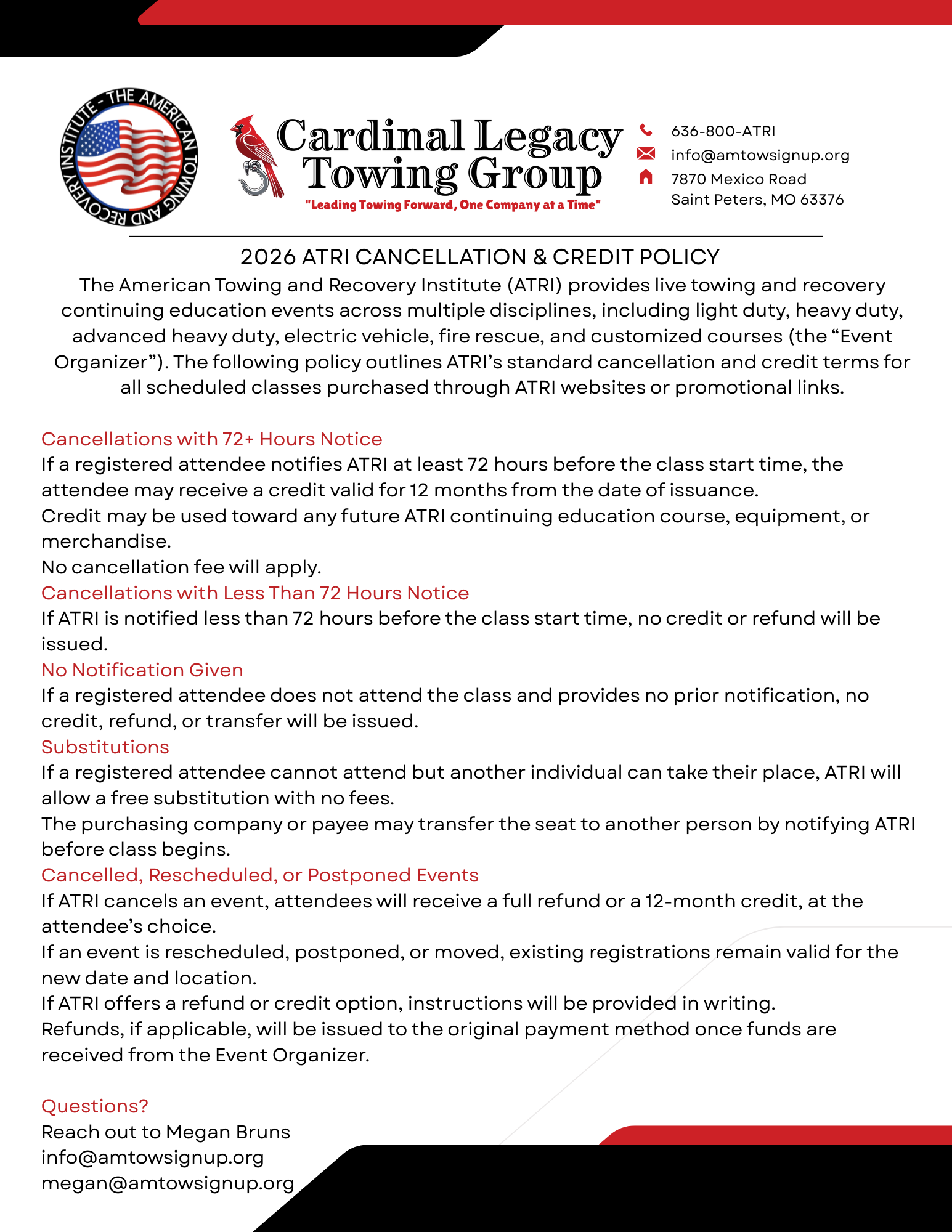 Refund Policy 1 ATRI 2026 Cancellation and Refund Policy