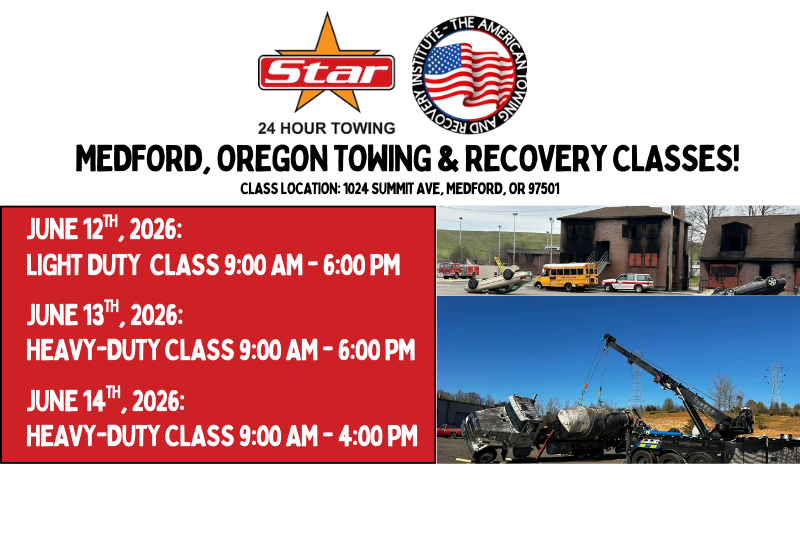 Upcoming Towing Training Classes 9 Medford OR Star 24 Hour Banner 1
